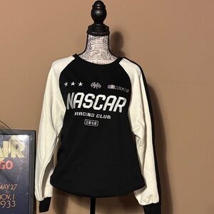 NASCAR Racing Club Black and White Crewneck